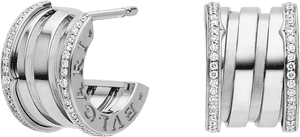Bvlgari B Zero1 Earrings Diamond, HD Png Download PNG image with transparent background
