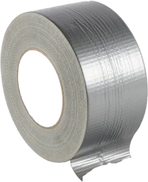 Silver Duct Tape Roll PNG Image