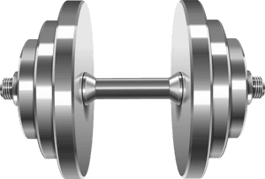 Bicycle Part,exercise Equipment,axle Part - Free Dumbbell Vector, HD Png Download PNG