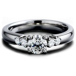 Silver Engagement Ring Png Max2 PNG Image