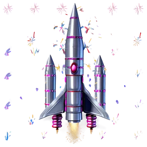 Silver Firework Rocket Png 24 PNG Image