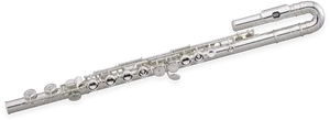 Silver Flute Isolatedon Dark Background PNG Image