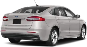 Silver Ford Fusion Rear View PNG Image