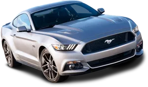 Silver Ford Mustang G T Coupe PNG Image