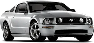 Silver Ford Mustang G T Coupe PNG Image