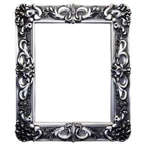 Silver Frame Photo Border Png Cwv73 PNG Image