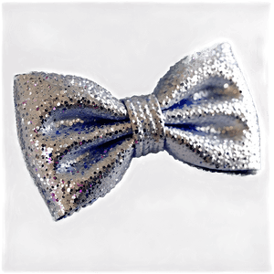 Silver Glitter Bow Tie PNG dpc PNG