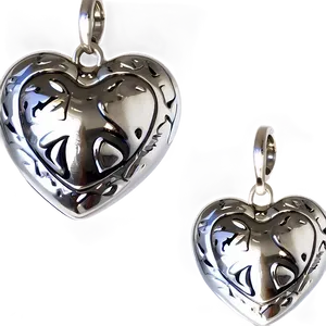 Silver Heart B PNG Image