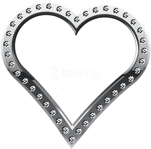 Free Png Download Heart Border Silver Clipart Png Photo - Heart Border Designs Transparent, Png Download PNG