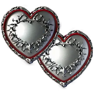 Silver Heart Frame Png 06282024 PNG Image