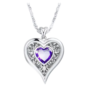 Silver Heart Necklace Png 54 PNG Image