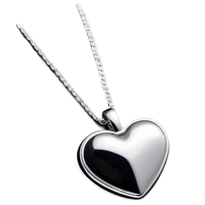 Silver Heart Necklace Png Aac PNG Image