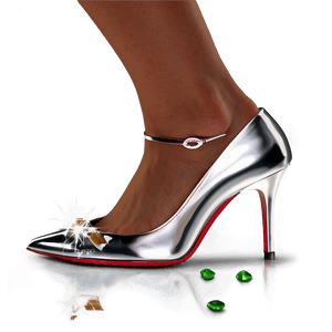 Silver High Heels PNG 06122024 PNG with transparent background