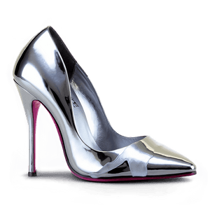 Silver High Heels PNG 06122024 PNG with transparent background