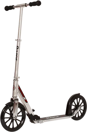 Silver Kick Scooter Isolated PNG Image