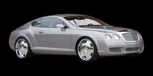 Silver Luxury Coupe Profile PNG image with transparent background