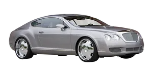 Silver Luxury Coupe Profile PNG Image