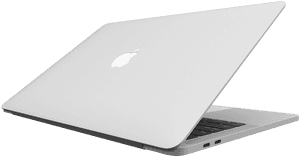 Silver Mac Book Closed Lid PNG image with transparent background