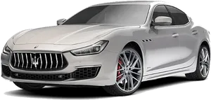 Silver Maserati Ghibli Sedan2023 PNG Image