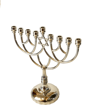 Star Of David Menorah - Brass, HD Png Download PNG image with transparent background