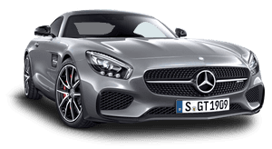 Silver Mercedes A M G G T Roadster PNG image with transparent background