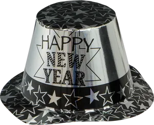 Silver New Year Party Hat PNG Image