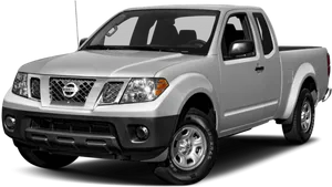 Silver Nissan Frontier Pickup Truck PNG Image