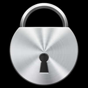 Silver Padlock Graphic PNG with transparent background
