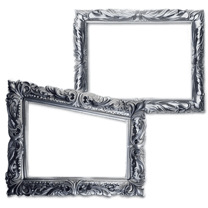 Silver Photo Frame PNG vcq37 PNG