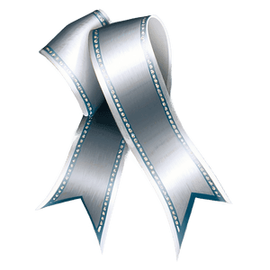 Silver Ribbon Streamer PNG kvv PNG with transparent background