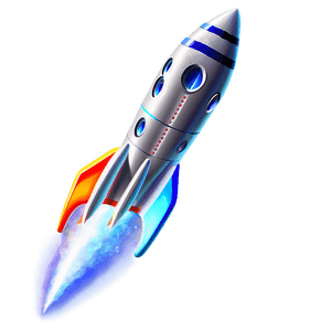 Silver Rocket Ship PNG 6 PNG image with transparent background
