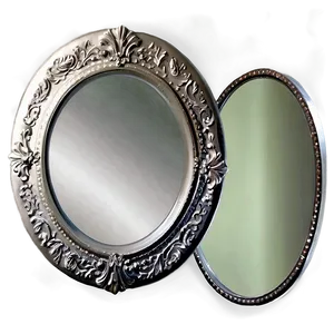 Silver Round Mirror Png Bwu PNG Image