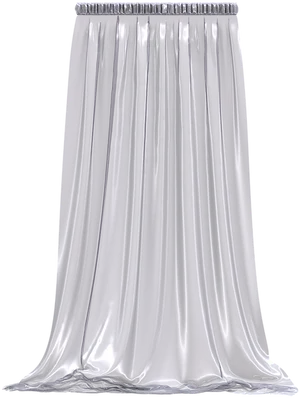 Silver Satin Curtain PNG Image