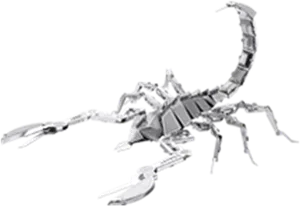 Silver Scorpion Sculpture PNG Image