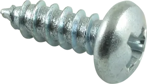 Silver Screw Isolated Background PNG Image