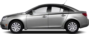 Silver Sedan Side View PNG Image