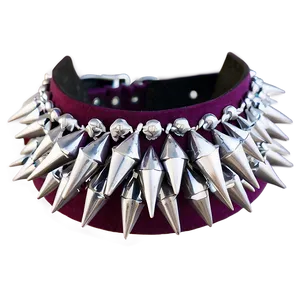 Silver Spiked Choker Accessory Png Gqh29 PNG Image