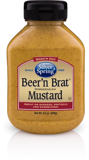 Silver Spring Beer Brat Horseradish Mustard PNG Image