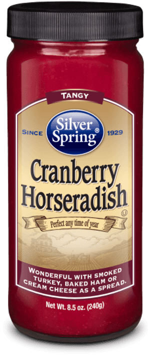 Silver Spring Cranberry Horseradish Jar PNG with transparent background