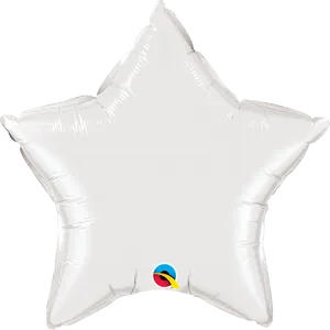 Silver Star Balloonwith Logo PNG Image