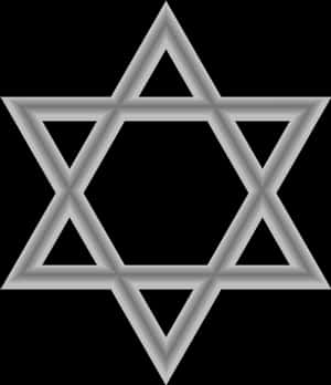 Silver Starof David PNG image with transparent background