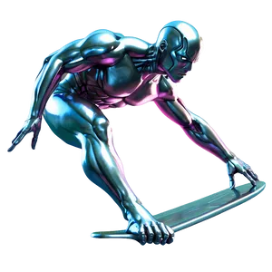 Silver Surfer Cool Pose Png Chv70 PNG Image