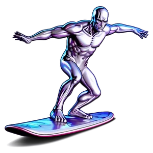 Silver Surfer Cosmic Surfing Png Tub29 PNG Image