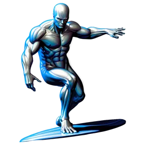 Silver Surfer Digital Painting Png Amv66 PNG Image