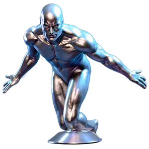 Silver Surfer Dynamic Pose Png Ump PNG Image