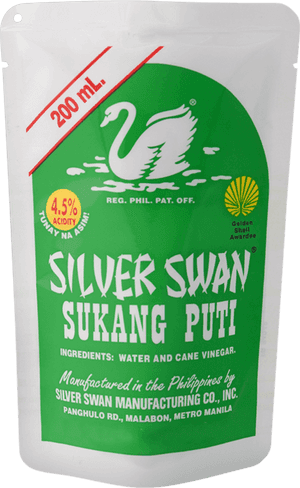 Silver Swan Sukang Puti Vinegar Pouch PNG with transparent background