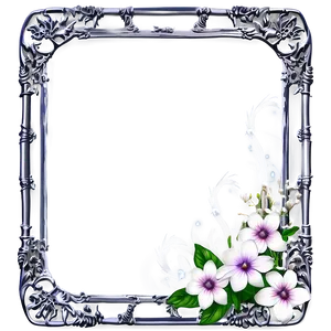 Silver Wedding Frame Png Uqh57 PNG Image