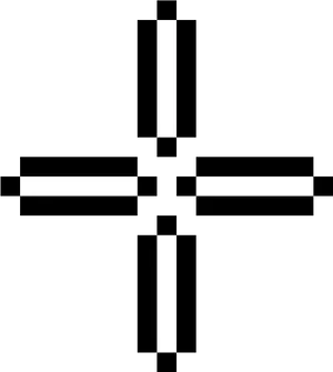 Simple Black Crosshair Graphic PNG Image