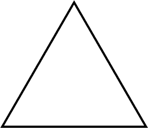Black And White Triangle Png - Triangle Svg PNG