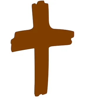 Simple Brown Cross Graphic PNG Image